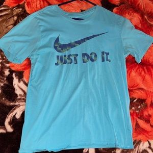 Blue Nike tee “just do it”